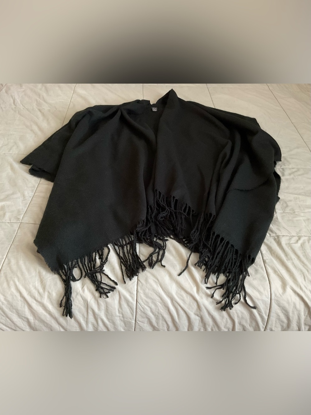 Rue21 Womens Black Cape Poncho One Size 33 x 100” Wrap Fits all